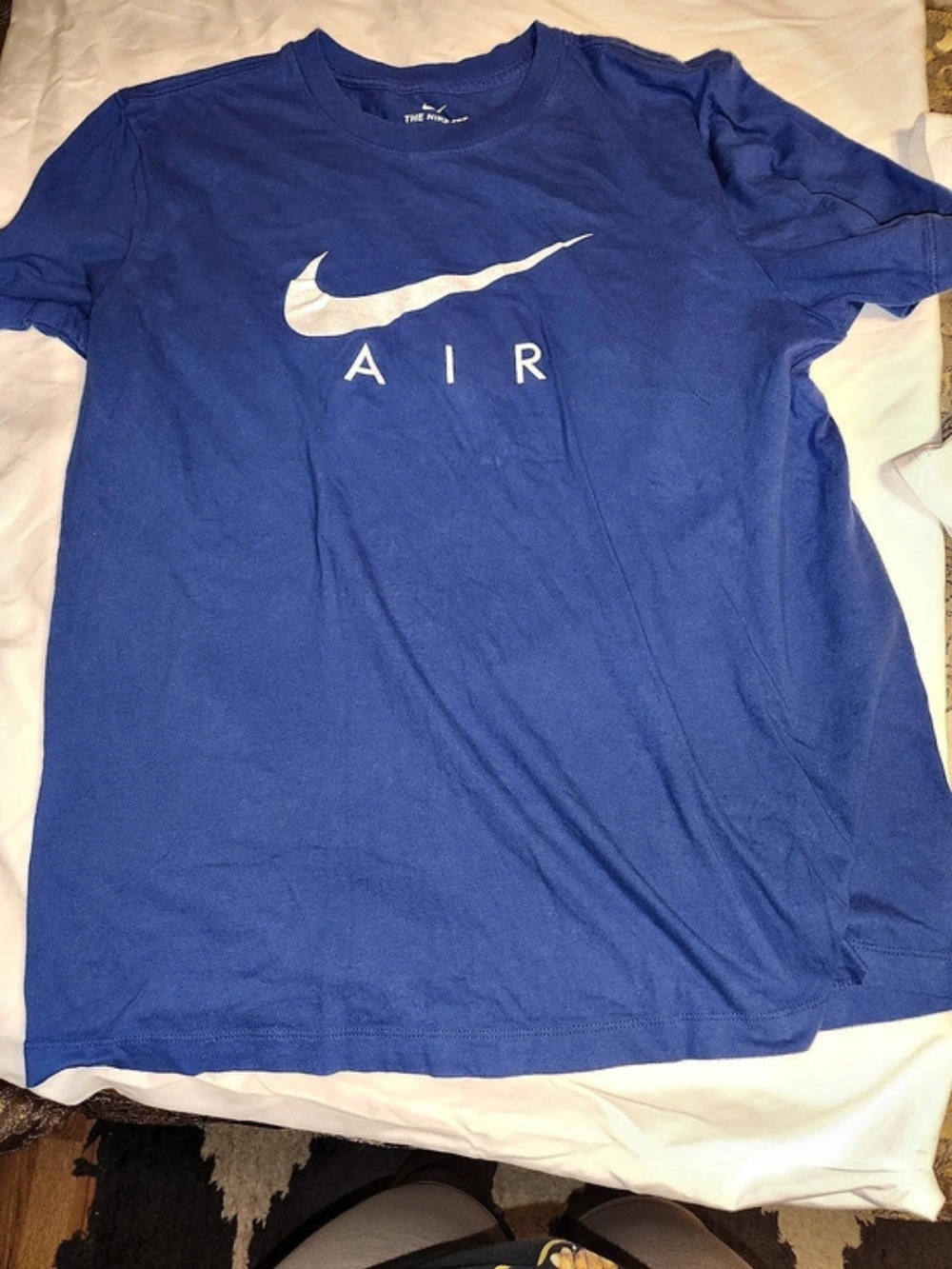 Nike Air Graphic T-Shirt Short Sleeve Tee in Blue Size Medium